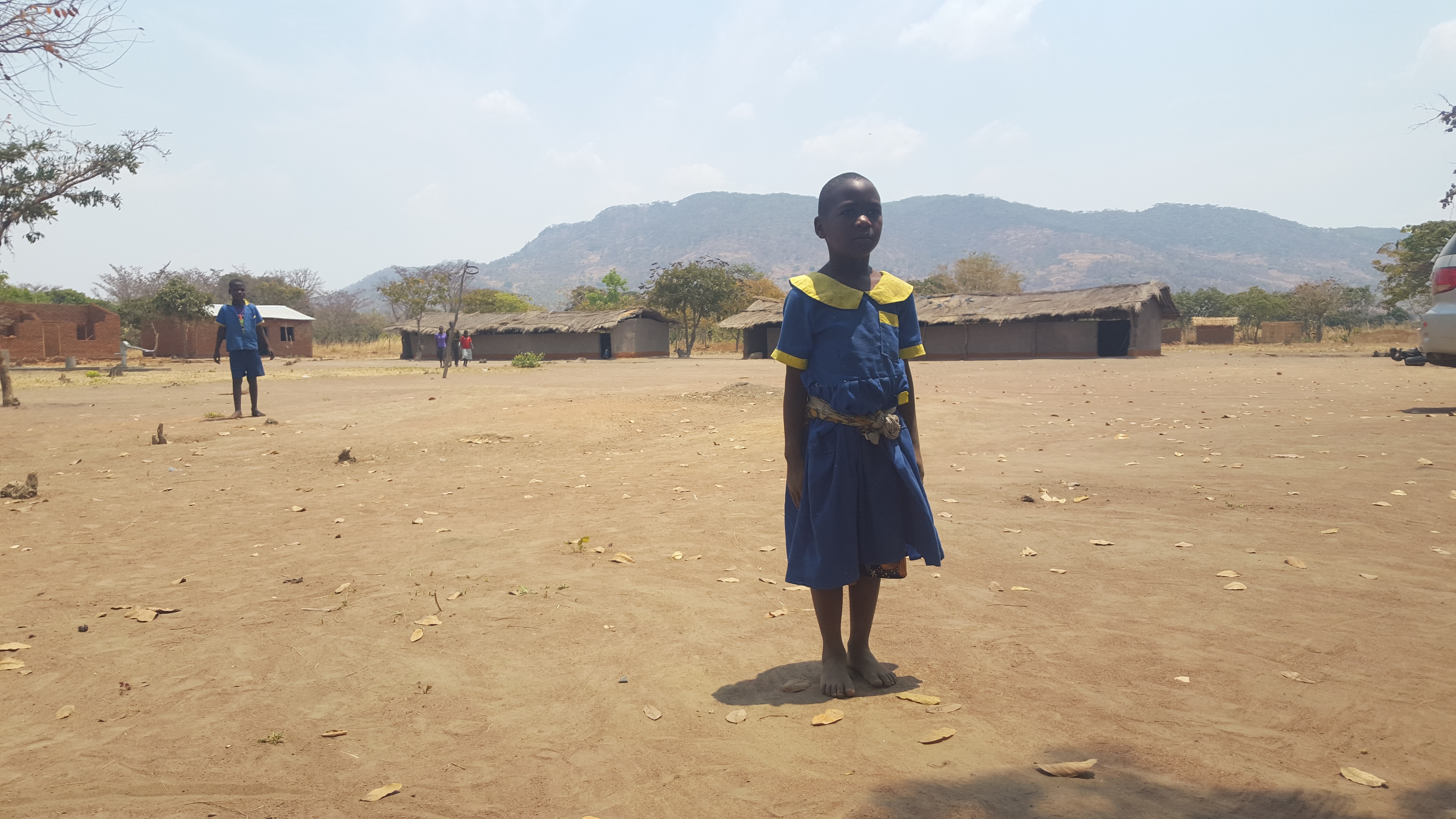 Nine year old Selina Josophati, a standard two learner at the Government Junior Primary School in Mchinji district of Malawi