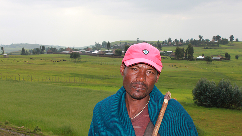 Tesfaye, a farmer in Chanco, Ethiopia