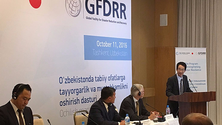 His Excellency Mr. Nobuaki Ito, Ambassador Extraordinary and Plenipotentiary to the Republic of Uzbekistan, Embassy of Japan at the Strengthening Disaster Resilience Program Launch, Tashkent, Uzbekistan. (The World Bank)