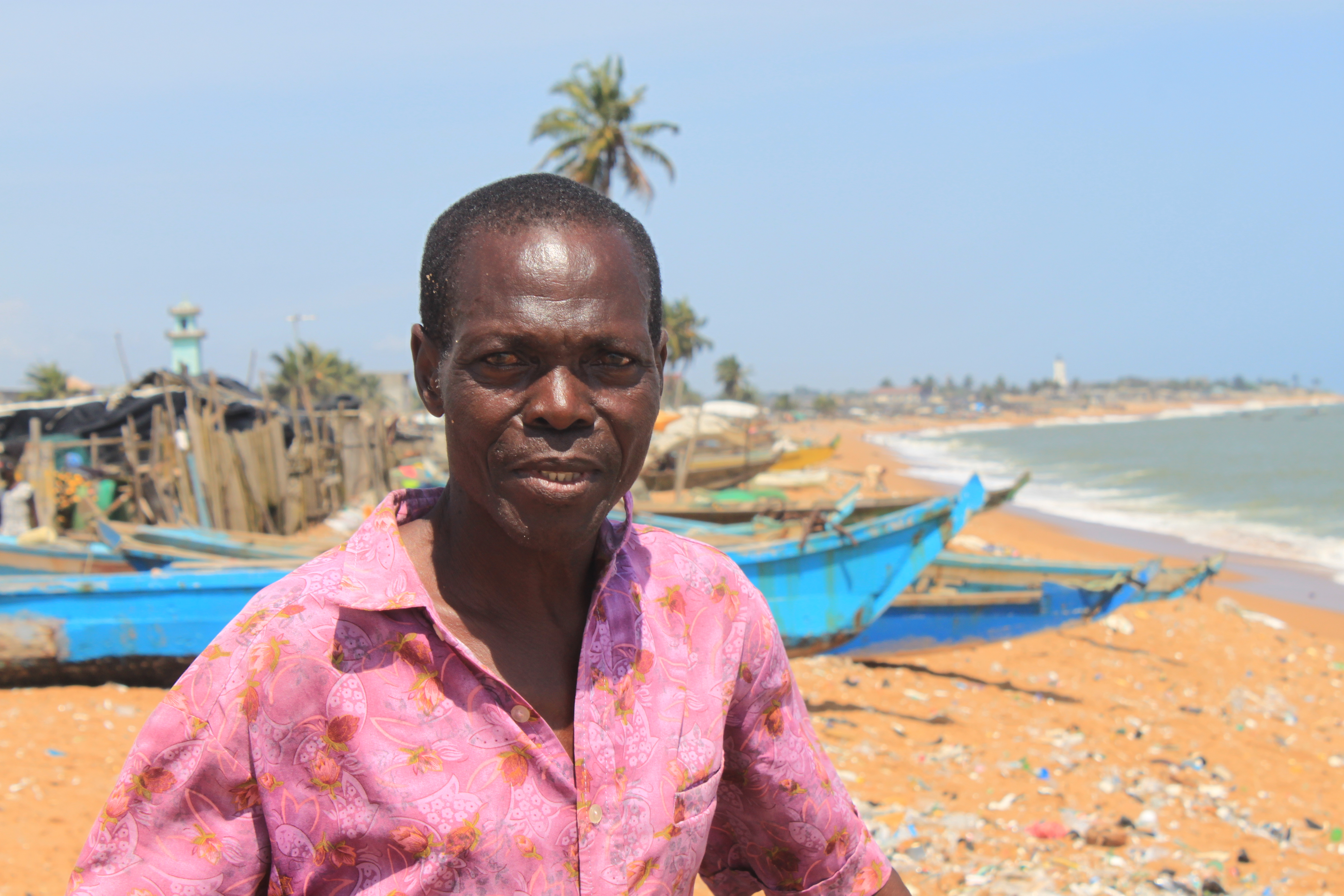 David Akapu, chief of a fishing community in Port-Bouët, Abidjan, Côte d'Ivoire (Credit: Zirra Banu/World Bank)