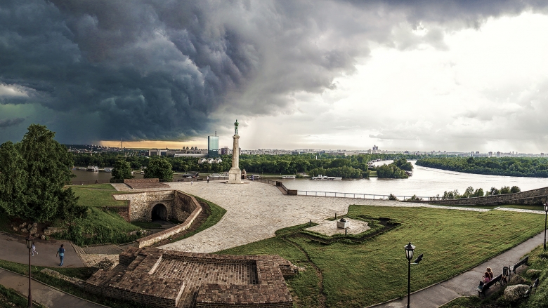 Kalemegdan, Belgrade - Storm over Belgrade in 2012