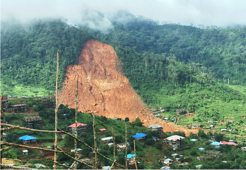 Freetown after a landslide