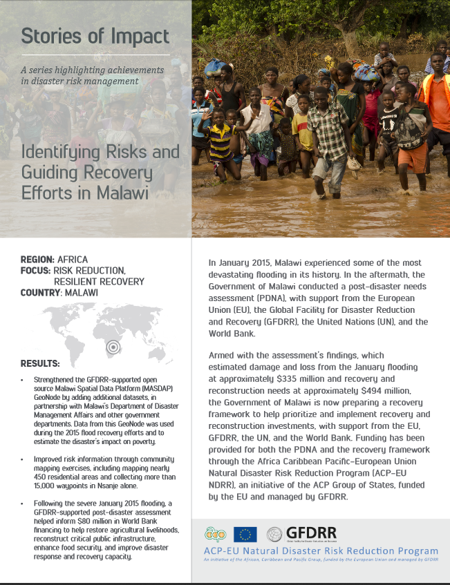 Identifying Risks and Guiding Recovery Efforts in Malawi