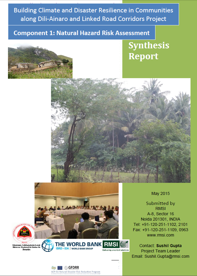 Publication of the Timor Leste - Hazard Risk Assesment Synthesis Report