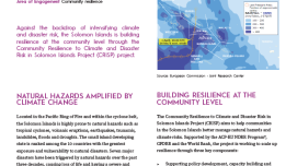 Results in Resilience: Building Community Resilience in the Solomon Islands