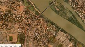 A drone image of Niamey