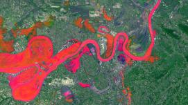 Satellite photo of 2014 floods in Serbia. (Photo: NASA)