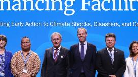 Launching the Global Risk Financing Facility (GRiF) at the World Bank annual meetings in Bali, Indonesia