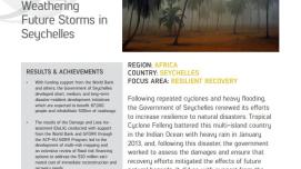 Stories of Impact: Weathering Future Storms in the Seychelles This is the cover for the stories of impact on seychelles
