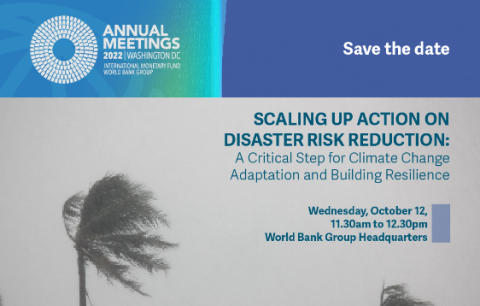 [Event] Scaling Up Action on Disaster Risk Reduction: A Critical Step for Climate Change Adaptation and Building Resilience