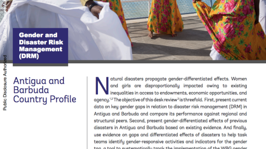 Antigua and Barbuda: Gender and Disaster Risk Management (DRM) (English)