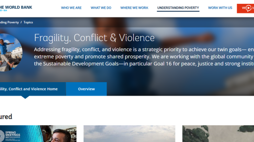 World Bank Group: Fragility, Conflict & Violence