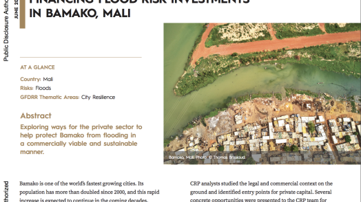 Financing Flood Risk Investments in Bamako, Mali