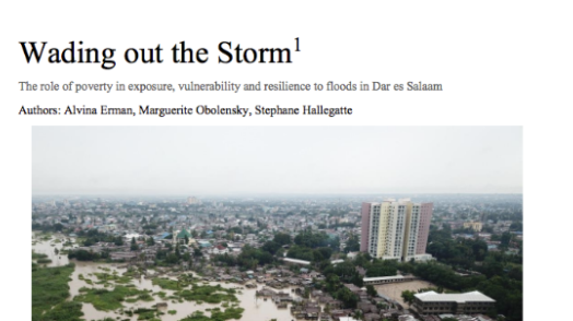 Wading Out the Storm: Poverty in Exposure, Vulnerability & Resilience to Floods in Dar es Salaam