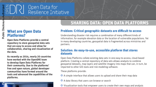 Sharing Data: Open Data Platforms