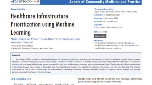 Healthcare Infrastructure Prioritization using Machine Learning