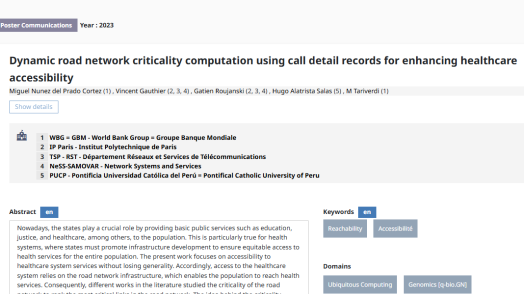Dynamic road network criticality computation using call detail records for enhancing healthcare accessibility