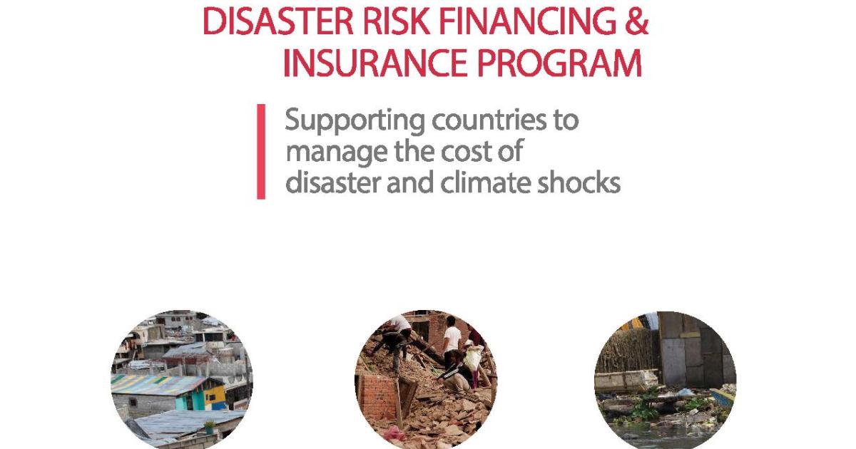 Disaster Risk Financing and Insurance Program | GFDRR | GFDRR