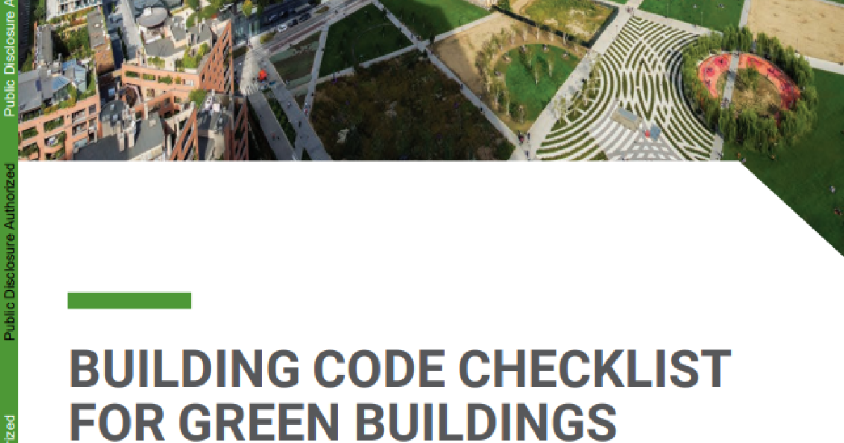 Building Code Checklist for Green Buildings | GFDRR | GFDRR
