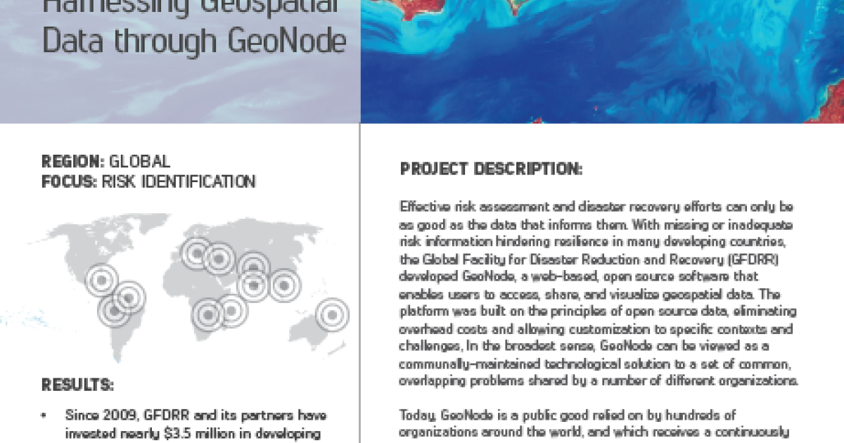 Stories of Impact: Harnessing Geospatial Data through GeoNode | GFDRR ...