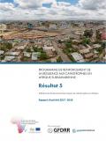 Cover page: Rapport d'activité 2017-2018 de l'Initiative ADRF de financement des risques de catastrophes en Afrique