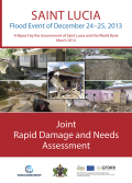 Evaluation des pertes et des dommages liés aux inondations de 2013 à Sainte Lucie