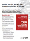 This is the cover page for the thematic note Civil Society and Community-Driven Resilience