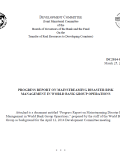 This is the cover for the Development Committee Progress Report 2014