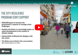 How the City Resilience Program Supports Urban Resilience in Bolivia